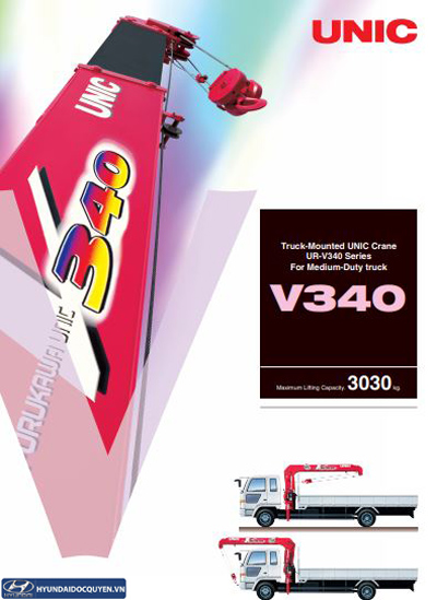 THÔNG SỐ KỸ THUẬT CẨU UNIC 3 TẤN UR V340