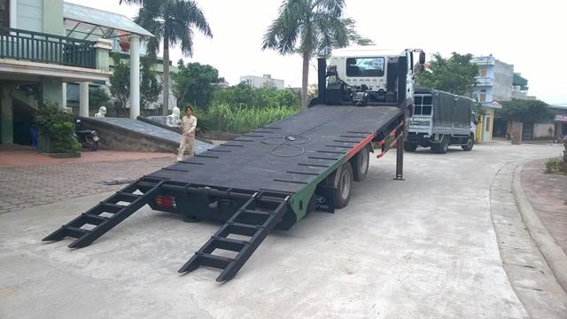 XE TẢI 3 CHÂN RÚT HD210 CHỞ XE MÁY CHUYÊN DÙNG