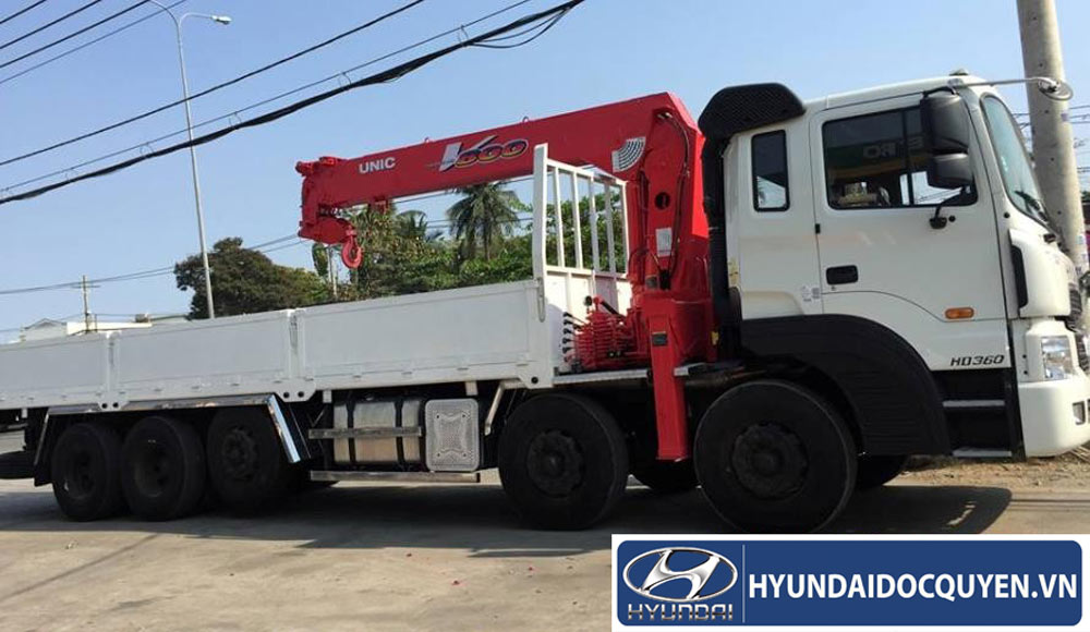 XE TẢI 5 CHÂN HYUNDAI HD360 GẮN CẨU 5 TẤN UNIC V554
